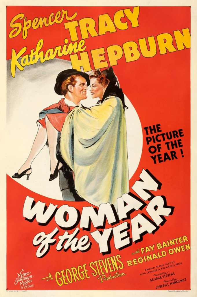 Poster for Woman of the Year (1942) with Spencer Tracy and Katharine Hepburn