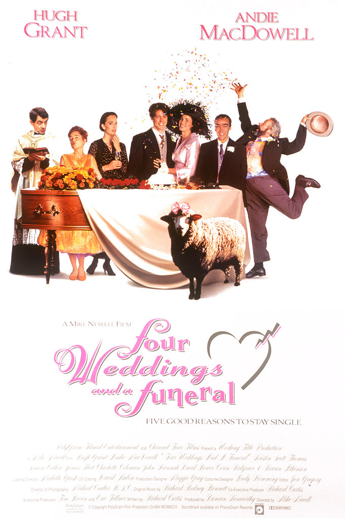 Poster for Four Weddings and a Funeral (1994)